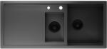Klarstein TitanSteel konyhai mosogató lefolyóval, 100 x 45 cm, 2 mosogató, rozsdamentes acél, hőálló (SIK1-TitanS-1.5bl100) (SIK1-TitanS-1.5bl100) - electronic-star