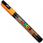uni Marker pensula cu vopsea PC-3ML Posca, varf 0.9 - 1.3 mm, cu sclipici, portocaliu, Uni-Ball M1273