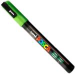 uni Marker pensula cu vopsea PC-3ML Posca, varf 0.9 - 1.3 mm, cu sclipici, verde, Uni-Ball M1276