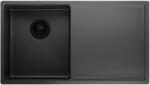 Klarstein Chiuvetă de bucătărie TitanSteel cu scurgere, 79 x 44 cm, oțel inoxidabil, rezistent la zgârieturi, rezistent la căldură (SIK1-TitanS-3540dbl) (SIK1-TitanS-3540dbl) - electronic-star Chiuveta