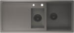 Klarstein Chiuvetă de bucătărie TitanSteel cu scurgere, 100 x 45 cm, oțel inoxidabil, rezistent la zgârieturi, rezistent la căldură (SIK1-TitanS-1.5bl100) (SIK1-TitanS-1.5bl100) - electronic-star Chiuveta
