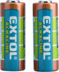 Extol elem klt. 2 db, alkáli, 12V, méret: (23A); hosszú élettartam, bliszteren