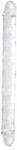 Loving Joy Dildo Dublu cu Doua Capete 45 cm Transparent Utilizeaza-l Singura sau cu O Partenera Dildo