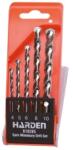 HARDEN Set de 5 Burghie pentru Beton, 4 / 5 / 6 / 8 / 10, Harden (ZH610285) Burghiu