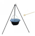  Zománcozott gulyás bogrács szett - 30 literes zománcozott gulyás bográccsal + állvány 1, 5 (30zom-1-5m-40cm)