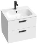 RAVAK SD 600 Chrome II fehér mosdószekrény, fekete fogantyúval 152 mm X000001744 (X000001744)