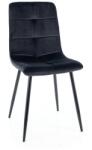 SIGNAL MEBLE Ivo Velvet étkező szék, fekete