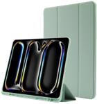  LEATHER Capac cu balamale pentru Apple iPad Pro 13 2024 / M5 2025 verde deschis