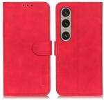 KHAZNEH RETRO Husă rabatabilă pentru Sony Xperia 1 VI roșie