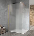 SAPHO VARIO Gold matt Fix zuhanyfal, fali profillal, merőleges merevítővel, transzparent üveg, 700mm (GX1470-01)