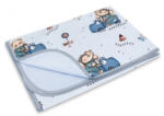  Baby Shop pamut kétoldalas babapléd 75*100 cm - Kék Dinó Autó