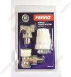 FERRO ZTM08 Sarok radiátorszelep szett termosztátfejjel 1/2x1/2 (ZTM08)