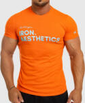 Iron Aesthetics Férfi fitness póló Iron Aesthetics Be Stronger, narancssárga: M Narancssárga