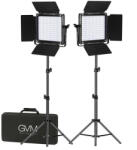 GVM Kit 2 Panouri Bi Color GVM 680RS, 560 LED, trepiezi 200 cm inclusi, geanta transport si accesorii