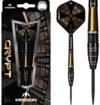 Mission Darts - CRYPT DARTS M1 - FEKETE & ARANY - STEEL DARTS SZETT - 24g (D1595)