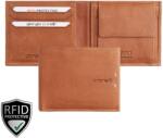 Giorgio Carelli közepes szabadon nyíló, rejtett kártyatartós camel bőr pénztárca RFID védelemmel 347780 - taskaweb