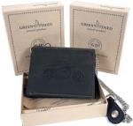 GreenDeed fekete, rögzítőláncos, motornyomatos, szabadon nyíló pénztárca A1MR1021