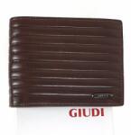 GIUDI sötétbarna domború csíkos férfi pénztárca fekete belsővel G7173LN2COLAE-NX