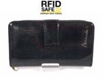 Alessandro Paoli RF védett, közepes, fekete brillant lakk, kétoldalas pénztárca 21-17