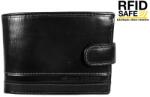 Corvo Bianco RF védett, patentos nyelves fekete bőr pénztárca RCCS1021T