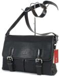 GIUDI fekete két zsebes, férfi válltáska G5533AV-03