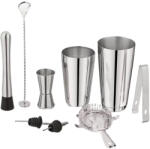 Kinghoff Комплект шейкъри и аксесоари за коктейли Kinghoff KH 1708, 9 бр, 600/750 ml, Инокс (KH 1708)
