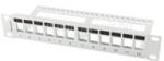 Lanberg Üres patch panel 12 port 1U 10" tehermentesítővel (szürke) (PPKS-9112-S) (PPKS-9112-S)