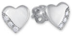 Soliter Brilio Silver Cercei din aur Inimi cu cristale 436 001 00544 04