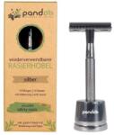 Pandoo Fém borotva ezüst + 10 db borotvapenge