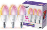 Philips WiZ okos E14 LED, gyertya forma, 2200-6500 K, 40 W izzó helyett, 3 darabos (RGBW) (929002448833)
