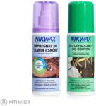 Nikwax Twin Fabric & Leather spray/cipőtisztító gél kefe, 2 x 125 ml