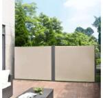  Bewello kétoldalú belátásgátló, Professzionális szélvédő, dupla árnyékoló oldalsó napellenző 2x 300 cm x 150 cm bézs (obibewello)
