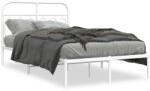 vidaXL fehér fém ágykeret fejtámlával 120x190 cm (377163) - pepita