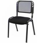 Garthen Konferencia szék fekete ülőfelülettel fém váz egymásra rak (ZHM20508)