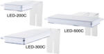 SOBO LED-200C akasztós fehér-kék LED világítás 4-6 mm-es üvegre - 4.3 W | 70 x 70 mm | 20-35 cm | 3 fényfokozat
