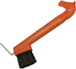 Kerbl lófejes narancsárga műanyag patakaparó tisztítókefével