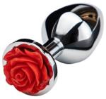 Guilty Toys Dop Anal Rose Pleasure Small, Argintiu/Rosu, Guilty Toys
