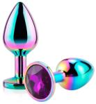 Guilty Toys Dop Anal Metalic, Small, Multicolor, Piatra Mov Inchis, Guilty Toys