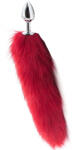 Sensual Метален Butt Plug с опашка "SENS RED TAIL" 40 см. размер - S