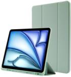  LEATHER Capac cu balamale pentru Apple iPad Air 11 2026 / 2025 / 2024 verde deschis