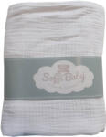 Soffi Baby takaró muszlin dupla fehér 70x90cm - babymax