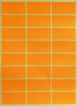 OfficeArt Etikett 48x24 mm Neon Narancs 24 Darab/ív 10 ív/Csomag (HBAX0085)