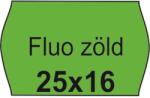  Árazószalag, 25x16 FLUO zöld, 10tek/cs (5998377100254)