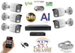  MS - AI IP Full Color kamerarendszer switchel 5 kamerával 5 Mpix Wt - 6021K5B