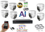 Monitorrs Security - AI IP Full Color Dóm kamerarendszer 7 kamerával 5 Mpix Wd - 6022K7