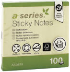 A-series Notite adezive A-Series, 75 x 75 mm, 100 file, galben (AY000800)