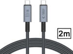Tech-Protect USB Type-C - USB Type-C adat- és töltőkábel - Tech-Protect Ultraboost USB 4.0 / 8K / 40 Gbps / PD240 Cable - 240W - szürke - rexdigital - 9 890 Ft