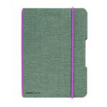 Herlitz Caiet My. Book Flex A4 40 File Patratele Perforat Coperta Din Panza Gri Elastic Roz (11361748)