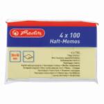 Herlitz Bloc Notite Adezive 20x50mm 100file Set 4 Bucati Galben (0790113)