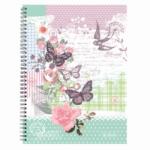 Herlitz Caiet A4 70f Spirala Patratele Perforat Ladylike Butterfly (11366697)